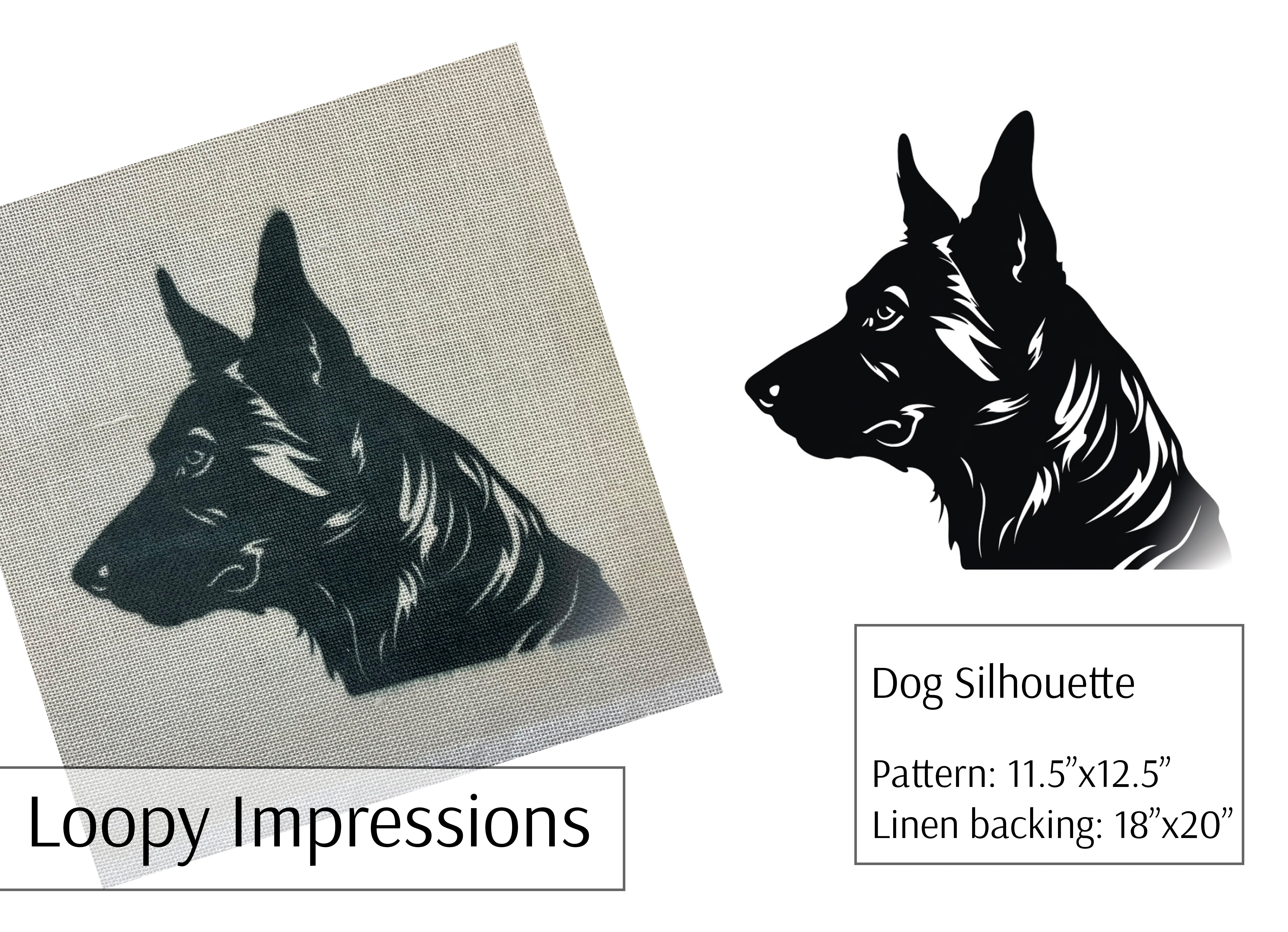 Loopy Impressions Pattern - Dog Silhouette